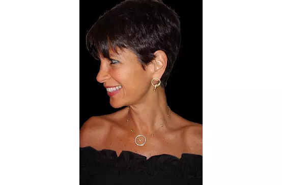 Sideways hoop earrings top